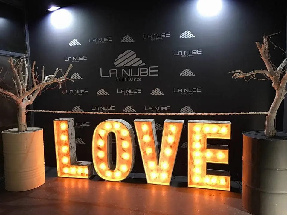 Letras Madera Iluminadas Love